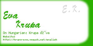 eva krupa business card